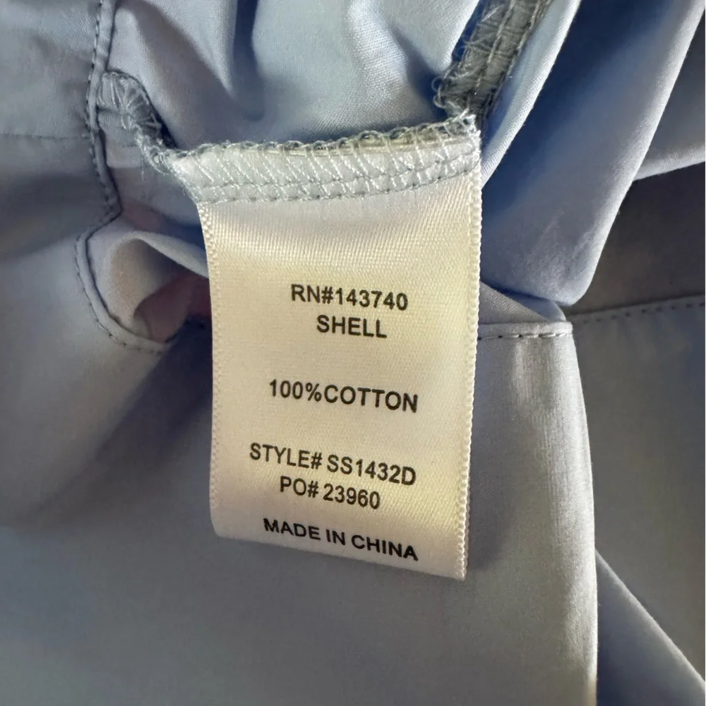 English Factory pale blue poplin dress - Picture 7 of 8